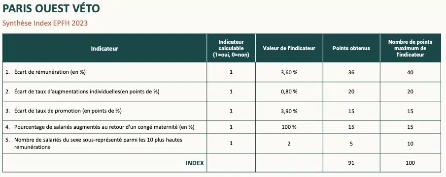 Synthèse Index EPFH 2023 Paris Ouest Veto